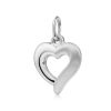 Herz Anhänger Silber 925 teilmatt