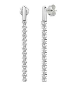Ohrstecker mit 28 Zirkonia aus 925 Silber rhodiniert
