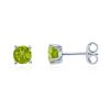 Ohrstecker Peridot 5 mm aus 925 Silber rhodiniert