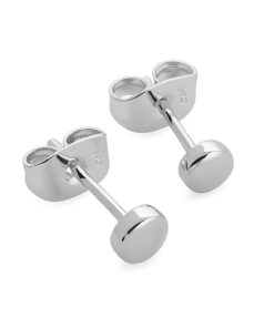 Ohrstecker rund 5mm aus 925 Silber hochglanzpoliert