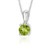 Peridot Anhänger Silber 925 rhodiniert 5mm