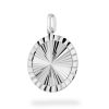 Runder Anhänger Silber 925 rhodiniert diamantiert 16mm