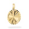 Runder Anhänger Silber 925 vergoldet diamantiert 16mm