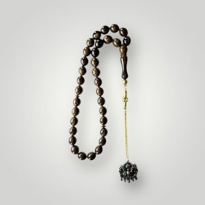 Sikma Kehribari 925 Gümüs Püskül Osmanli Armasi Gebetskette