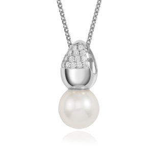 Süßwasser Zuchtperle Anhänger 925 rhodiniert