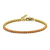 Tennisarmband Zirkonia Orange 925 Silber vergoldet
