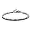 Tennisarmband Zirkonia Schwarz 925 Silber rhodiniert