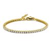 Tennisarmband Zirkonia Weiß 925 Silber vergoldet